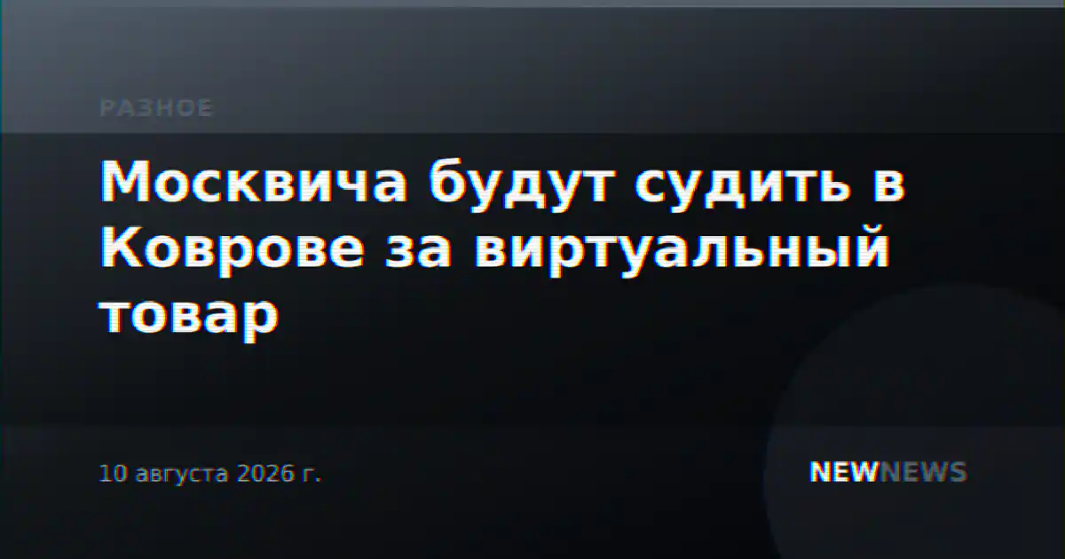 Москвича будут судить в Коврове за виртуальный товар
