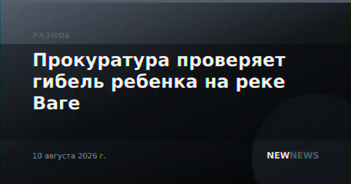 Прокуратура проверяет гибель ребенка на реке Ваге