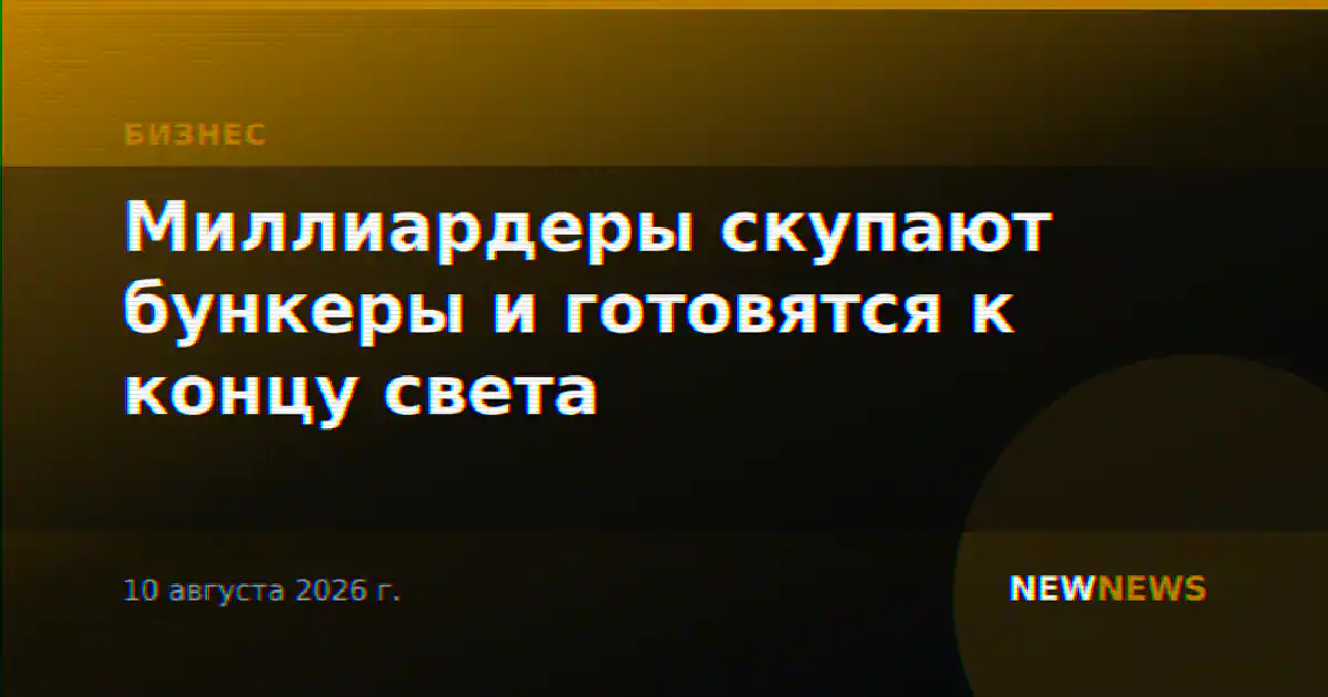 Миллиардеры скупают бункеры и готовятся к концу света