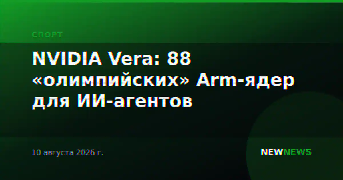 NVIDIA Vera: 88 «олимпийских» Arm-ядер для ИИ-агентов