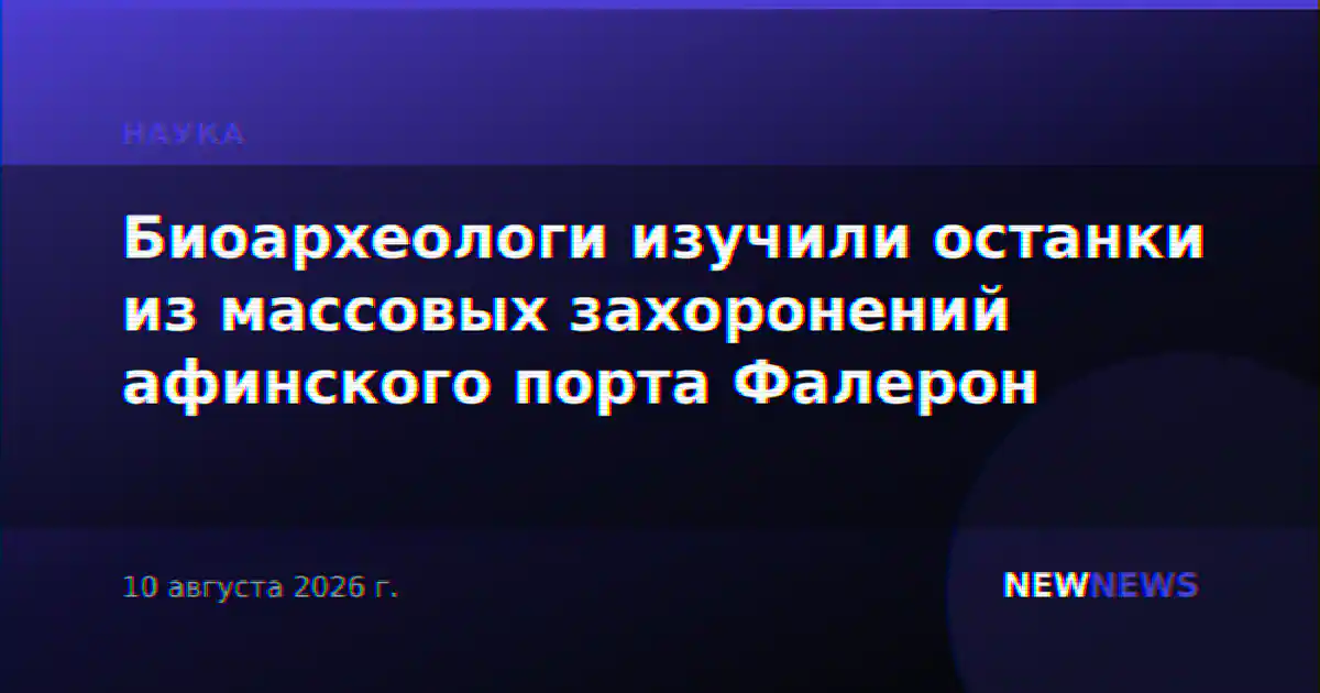 Биоархеологи изучили останки из массовых захоронений афинского порта Фалерон