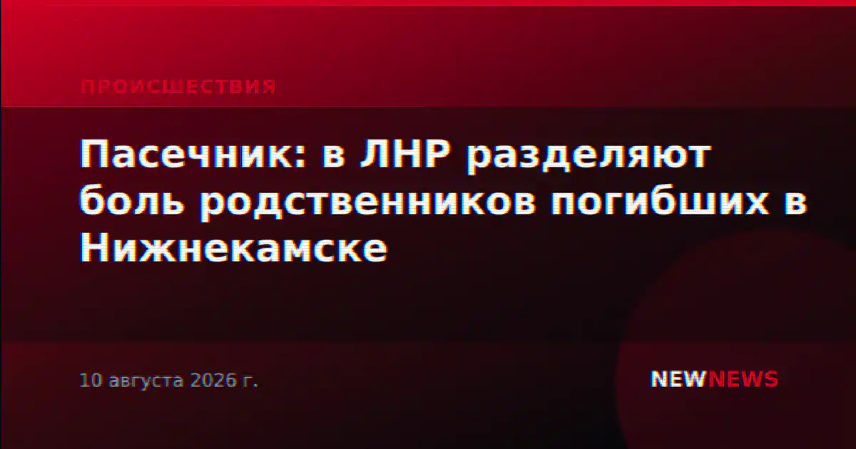 Пасечник: в ЛНР разделяют боль родственников погибших в Нижнекамске