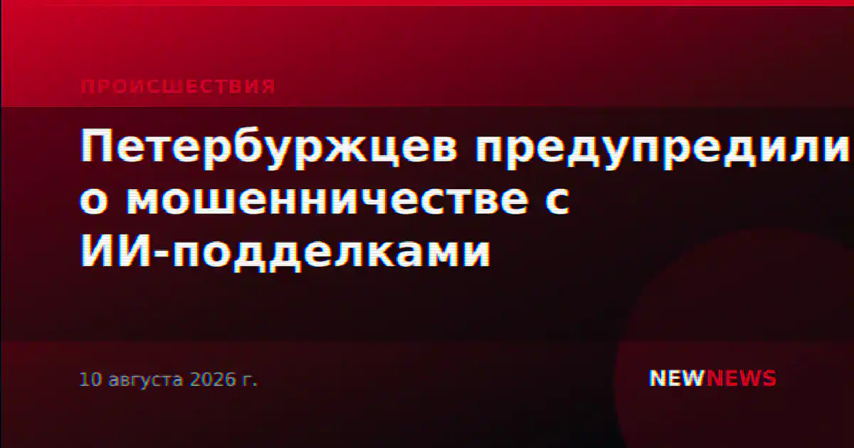 Петербуржцев предупредили о мошенничестве с ИИ-подделками