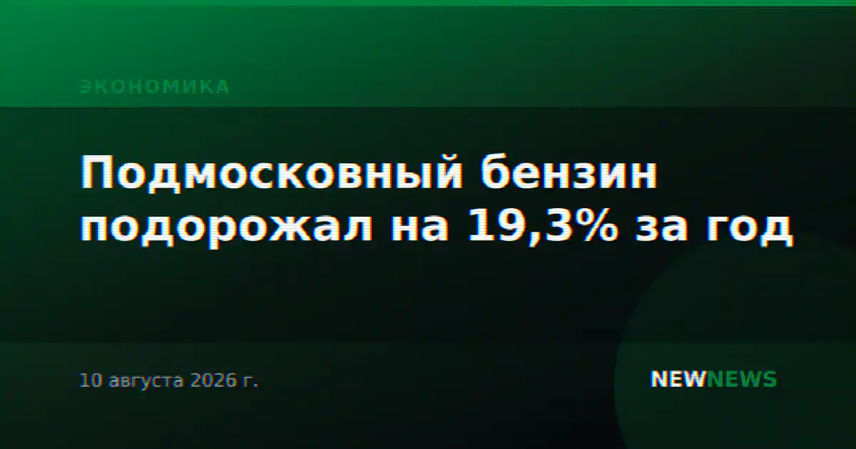 Подмосковный бензин подорожал на 19,3% за год