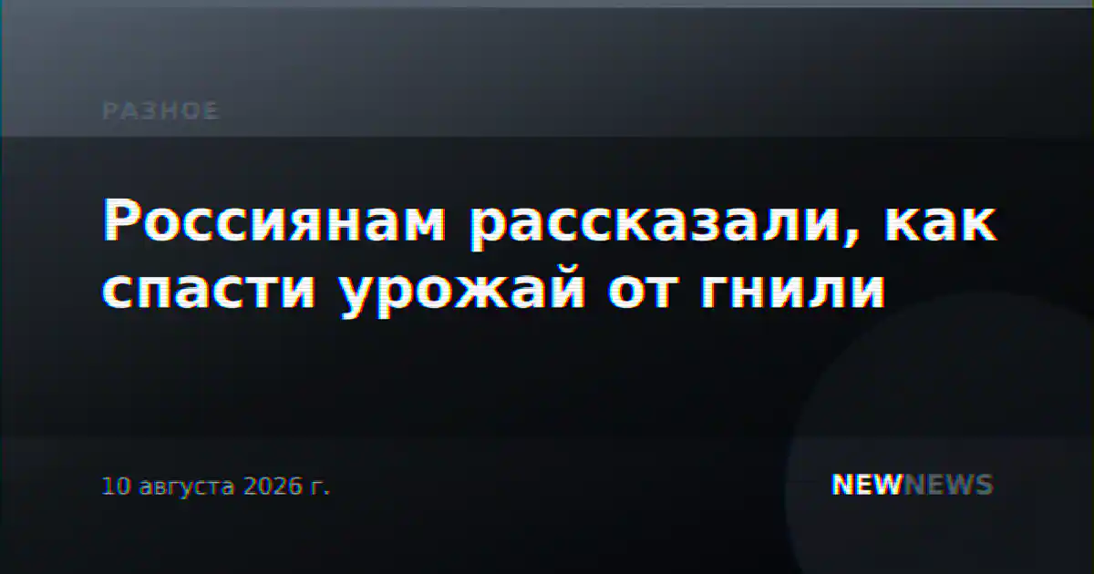 Россиянам рассказали, как спасти урожай от гнили