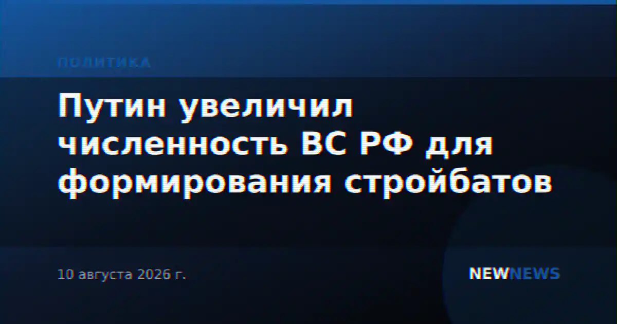 Путин увеличил численность ВС РФ для формирования стройбатов