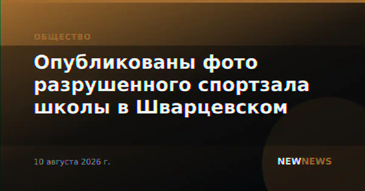 Опубликованы фото разрушенного спортзала школы в Шварцевском