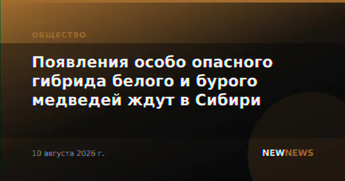 Появления особо опасного гибрида белого и бурого медведей ждут в Сибири