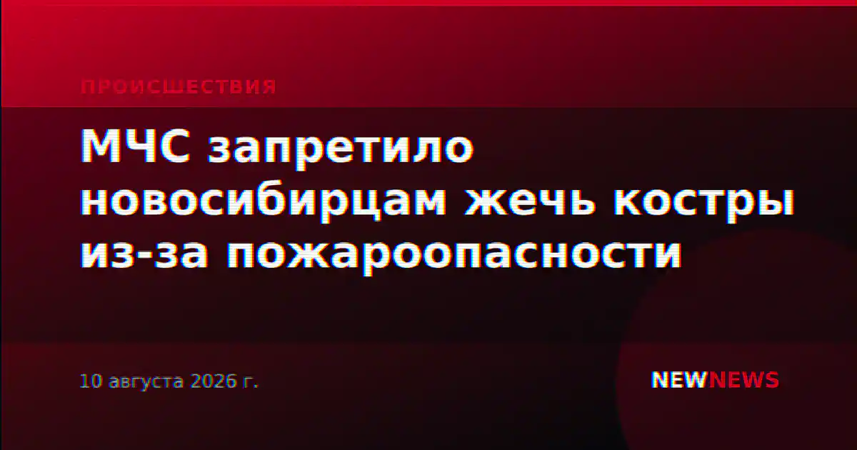 МЧС запретило новосибирцам жечь костры из-за пожароопасности