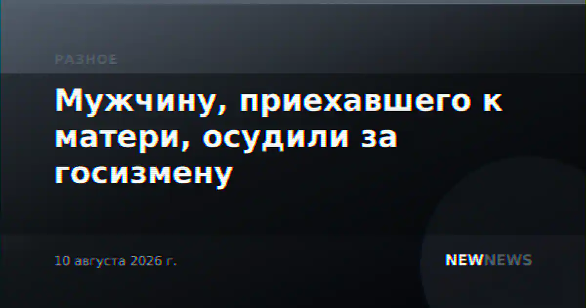 Мужчину, приехавшего к матери, осудили за госизмену