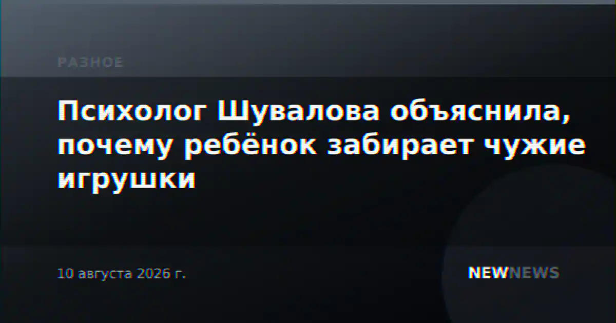 Психолог Шувалова объяснила, почему ребёнок забирает чужие игрушки