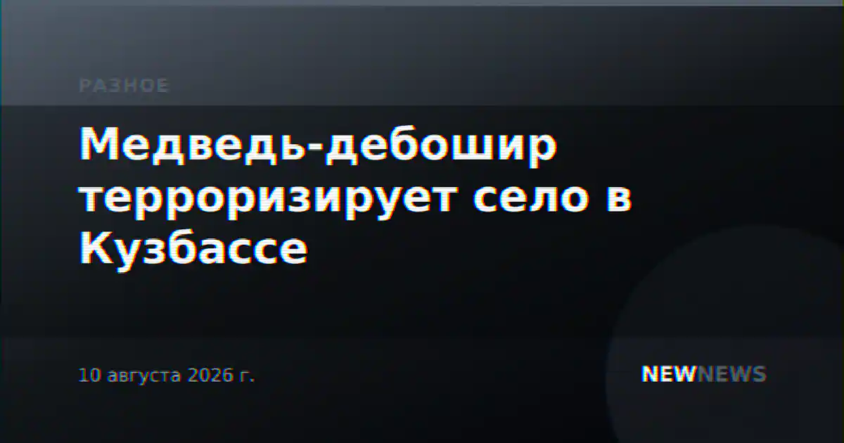Медведь-дебошир терроризирует село в Кузбассе
