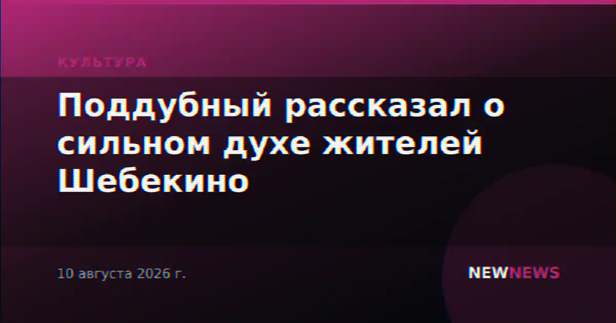 Поддубный рассказал о сильном духе жителей Шебекино