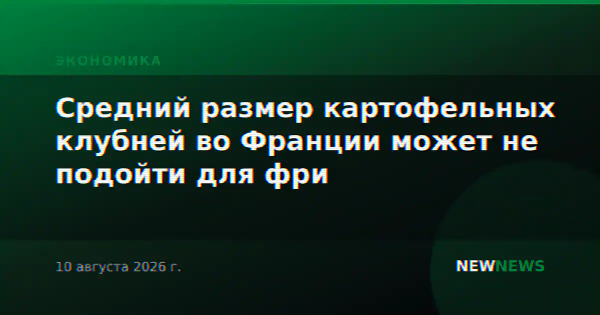 Средний размер картофельных клубней во Франции может не подойти для фри