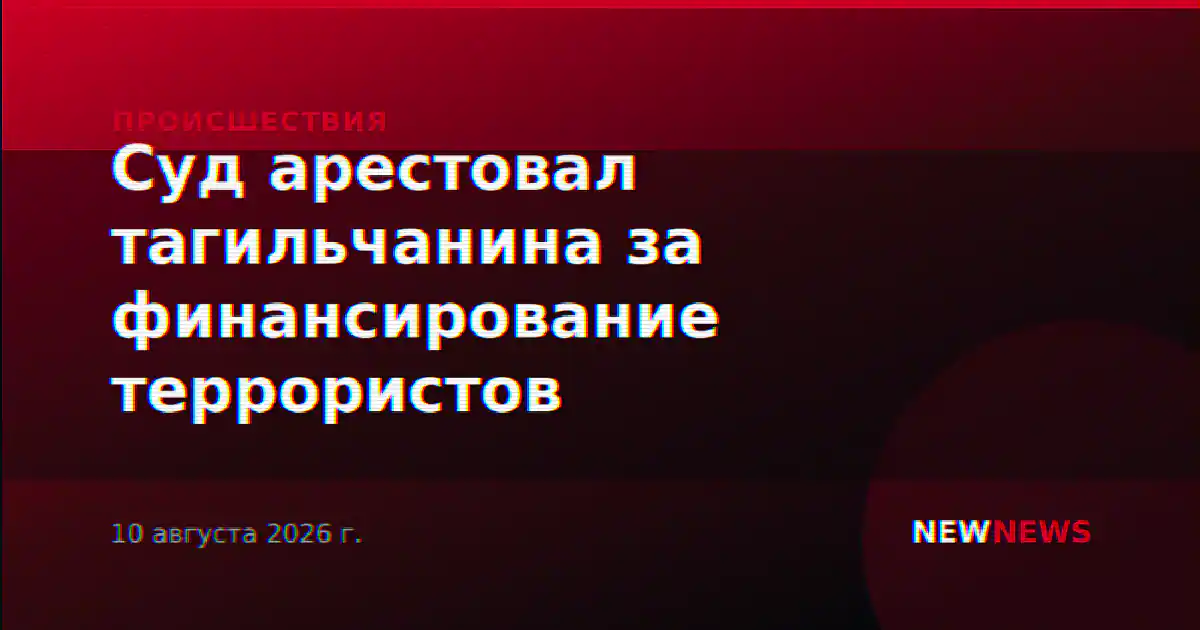 Суд арестовал тагильчанина за финансирование террористов