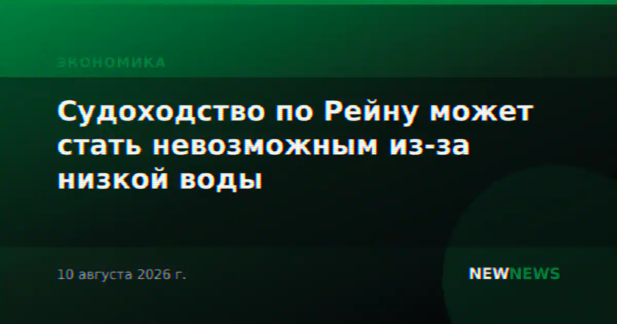 Судоходство по Рейну может стать невозможным из-за низкой воды