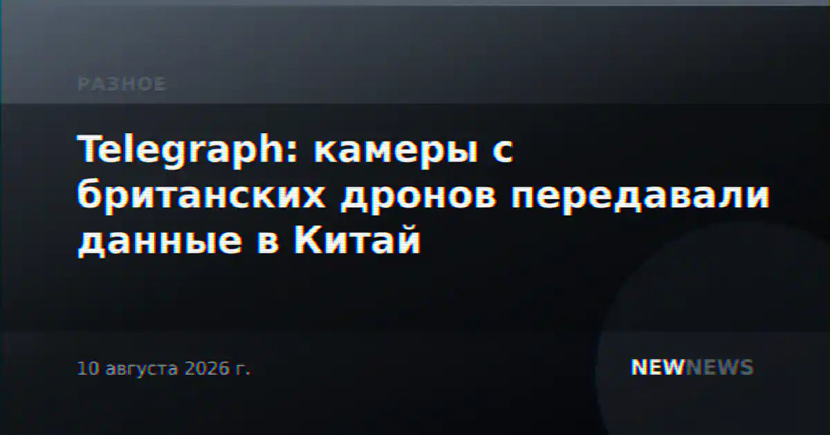 Telegraph: камеры с британских дронов передавали данные в Китай