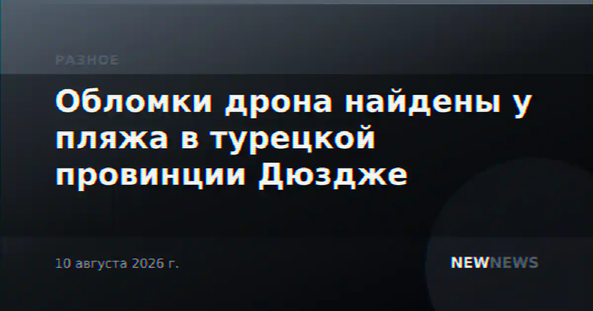 Обломки дрона найдены у пляжа в турецкой провинции Дюздже