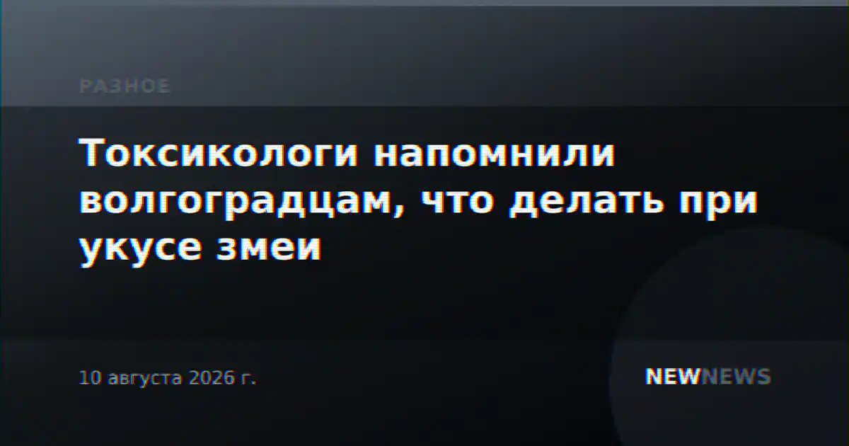Токсикологи напомнили волгоградцам, что делать при укусе змеи