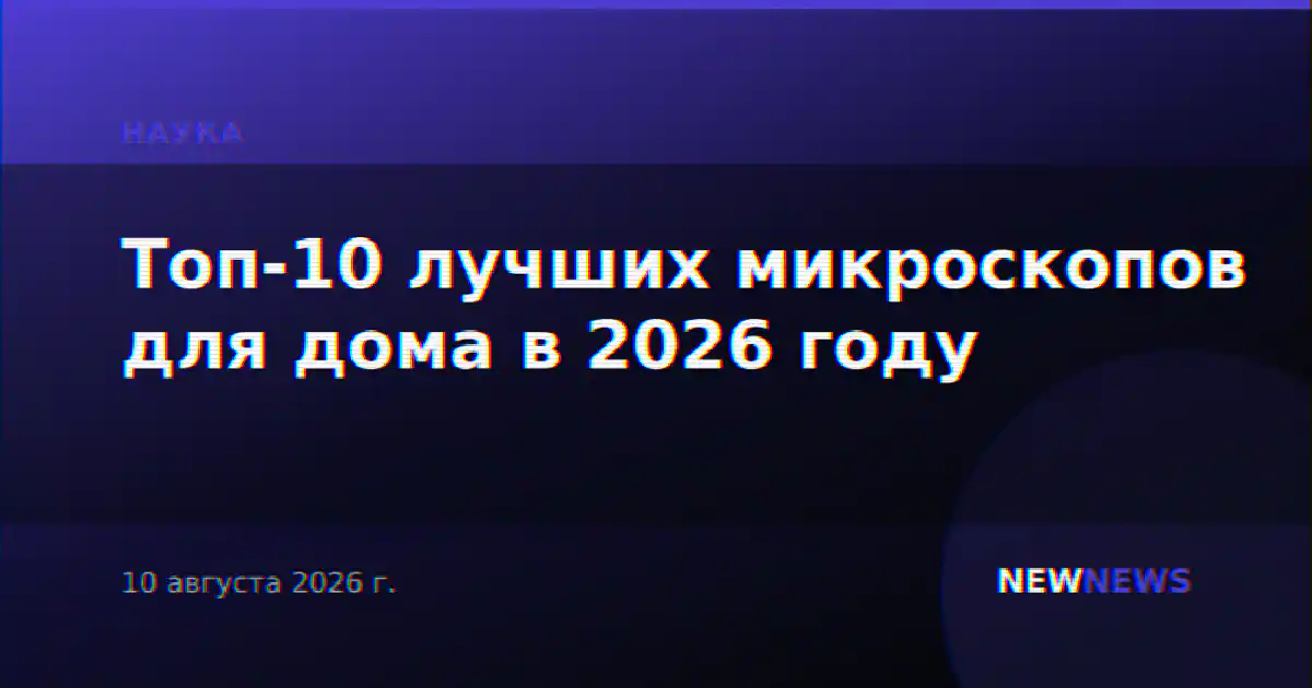 Топ-10 лучших микроскопов для дома в 2026 году