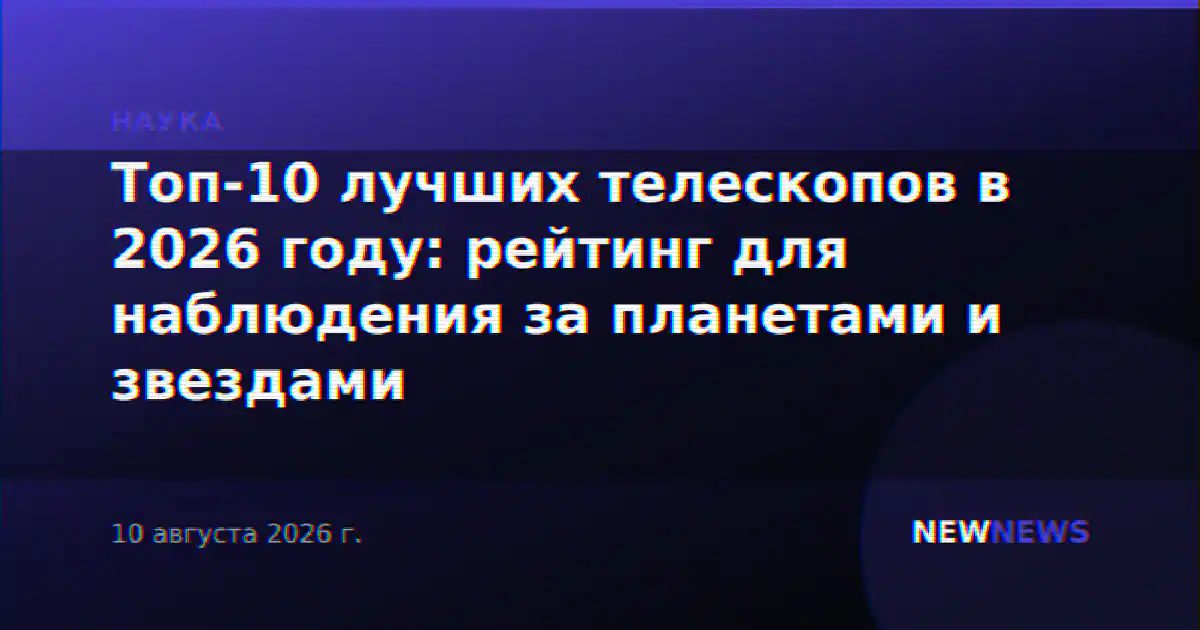Топ-10 лучших телескопов в 2026 году: рейтинг для наблюдения за планетами и звездами