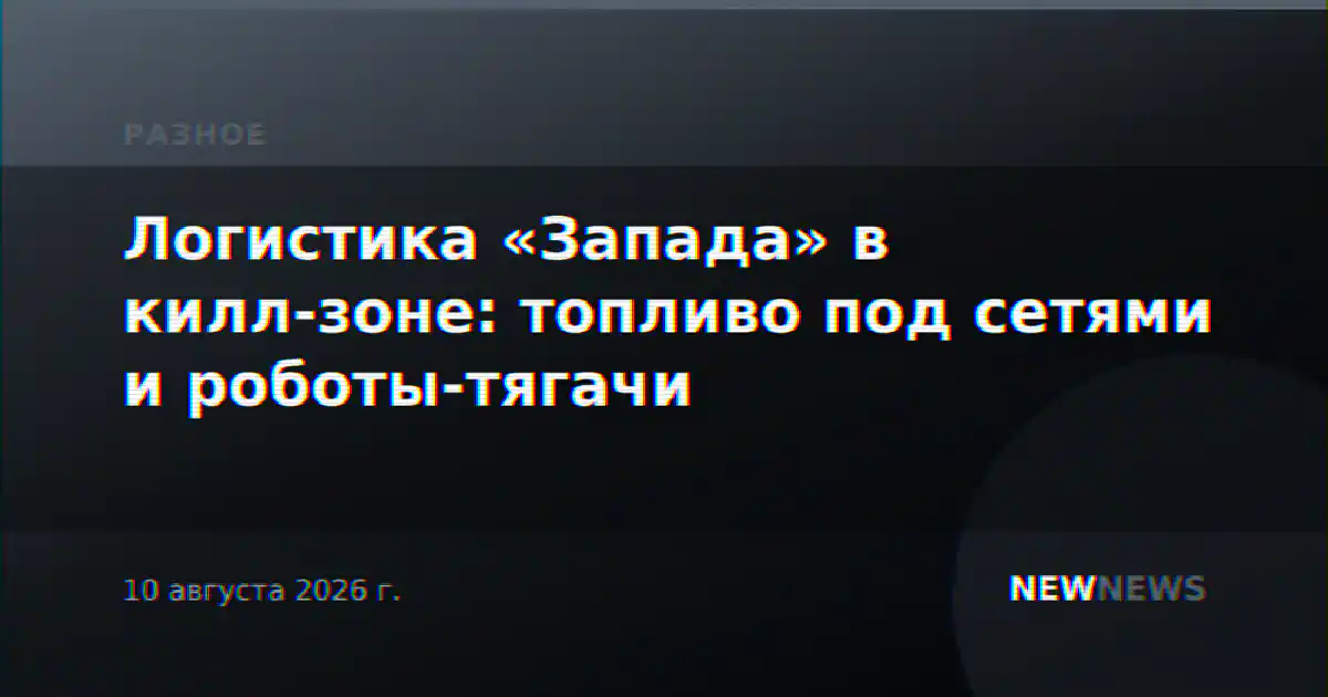 Логистика «Запада» в килл-зоне: топливо под сетями и роботы-тягачи