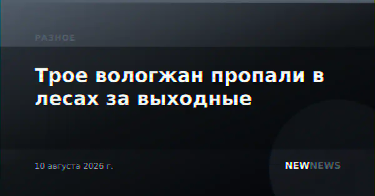 Трое вологжан пропали в лесах за выходные