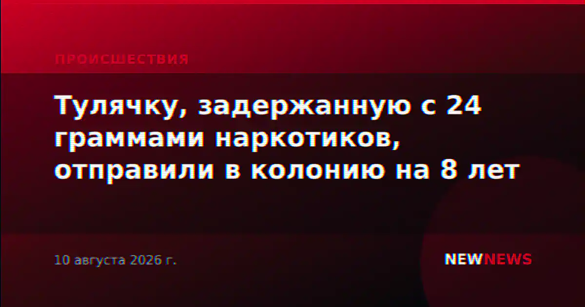 Тулячку, задержанную с 24 граммами наркотиков, отправили в колонию на 8 лет