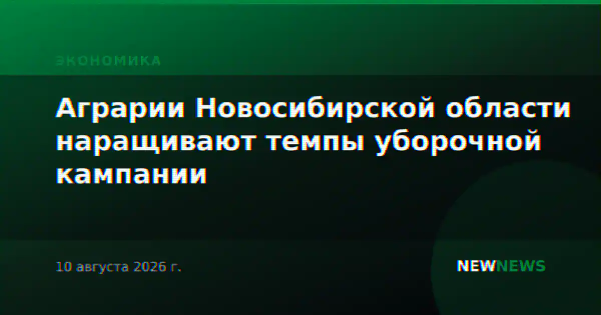Аграрии Новосибирской области наращивают темпы уборочной кампании