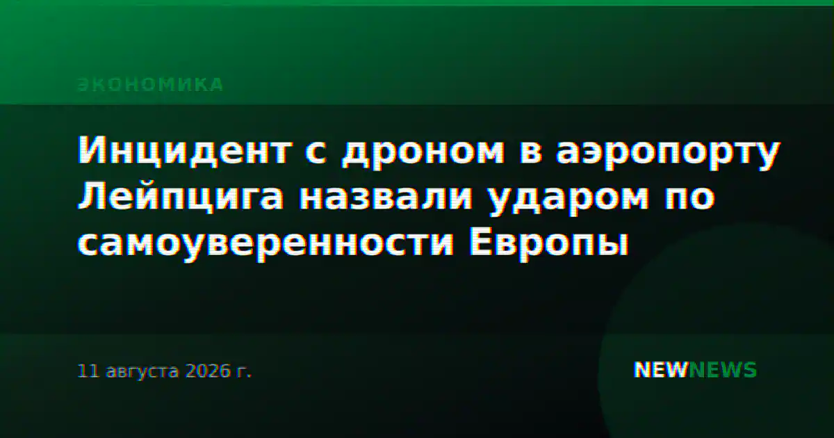 Инцидент с дроном в аэропорту Лейпцига назвали ударом по самоуверенности Европы