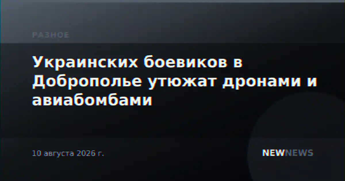 Украинских боевиков в Доброполье утюжат дронами и авиабомбами