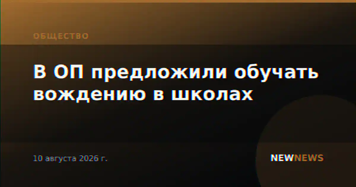В ОП предложили обучать вождению в школах