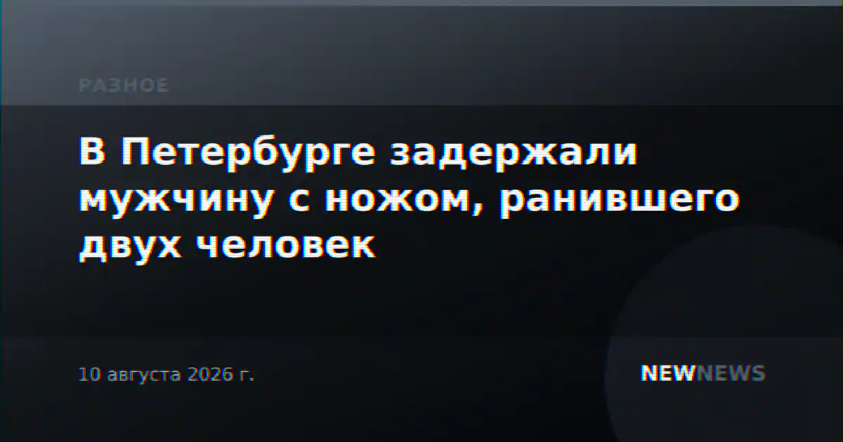В Петербурге задержали мужчину с ножом, ранившего двух человек