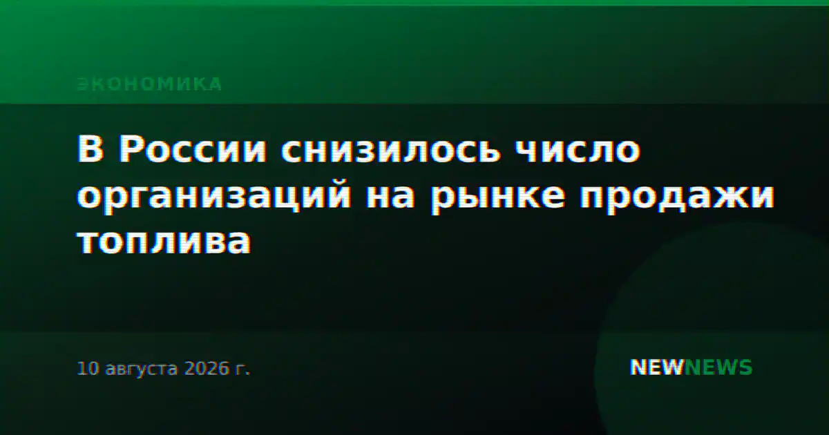 В России снизилось число организаций на рынке продажи топлива