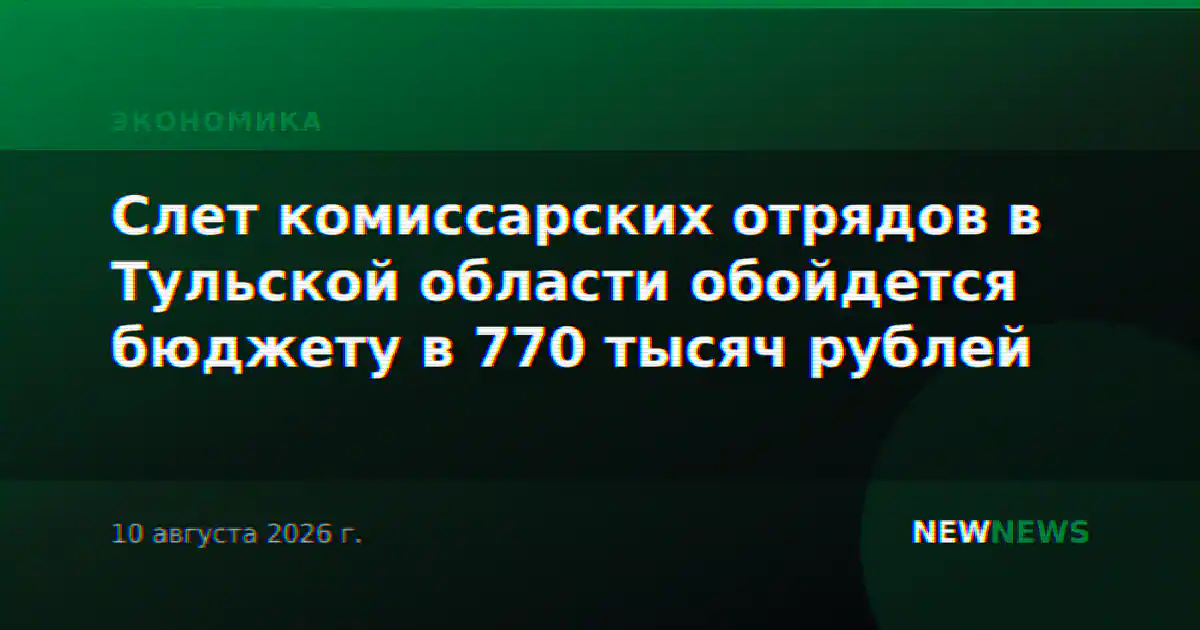 Слет комиссарских отрядов в Тульской области обойдется бюджету в 770 тысяч рублей