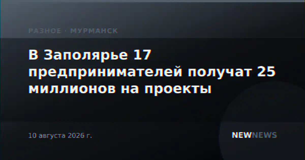 В Заполярье 17 предпринимателей получат 25 миллионов на проекты