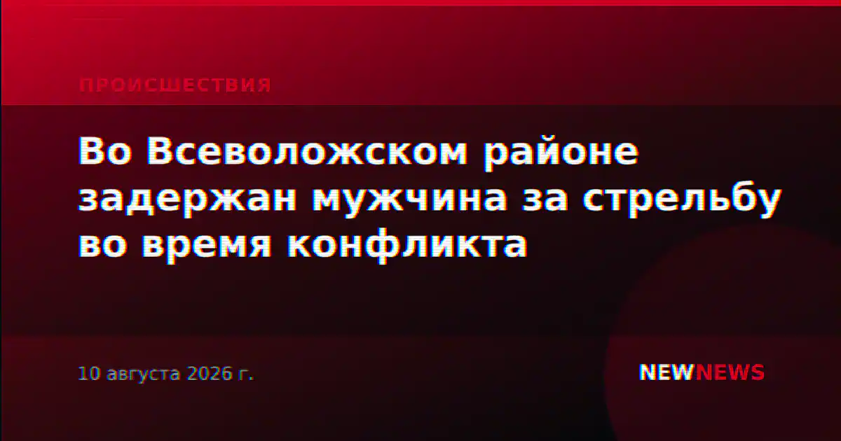 Во Всеволожском районе задержан мужчина за стрельбу во время конфликта