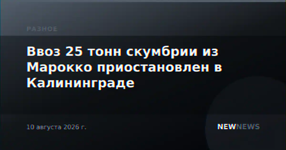 Ввоз 25 тонн скумбрии из Марокко приостановлен в Калининграде