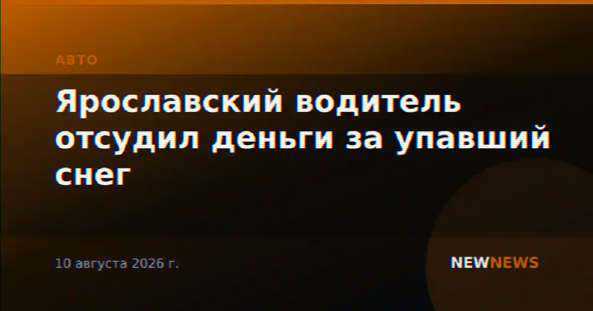 Ярославский водитель отсудил деньги за упавший снег