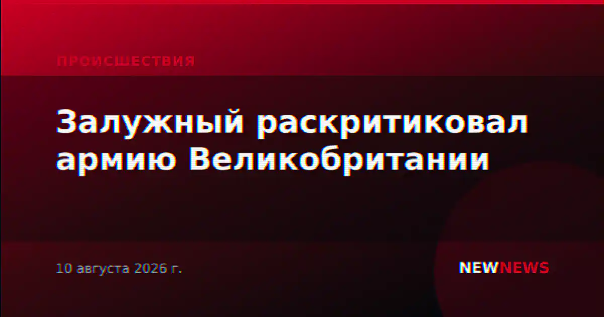 Залужный раскритиковал армию Великобритании