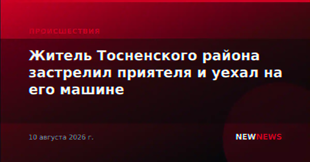 Житель Тосненского района застрелил приятеля и уехал на его машине