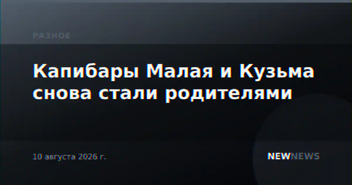 Капибары Малая и Кузьма снова стали родителями