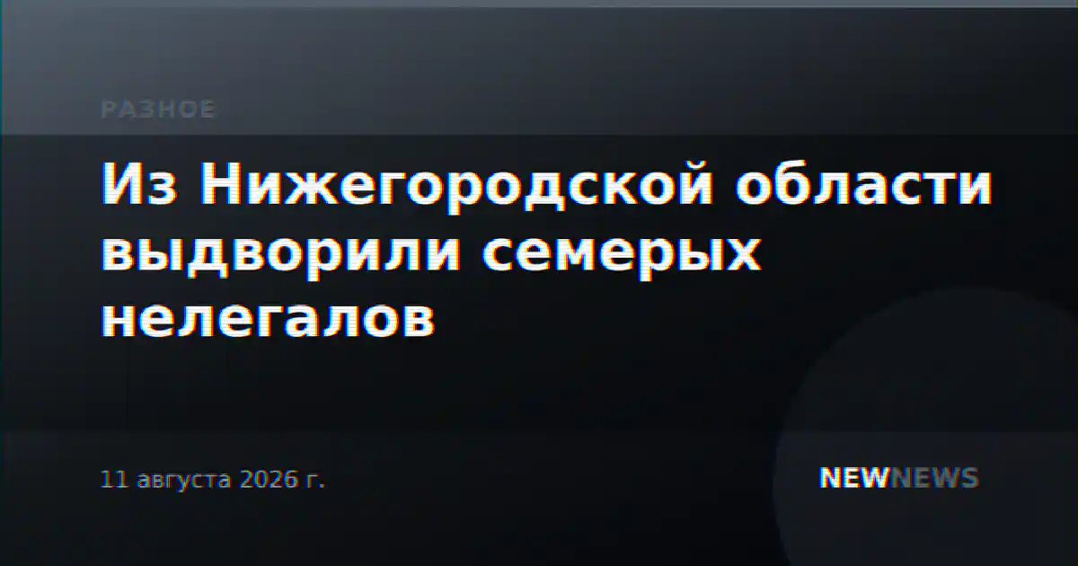 Из Нижегородской области выдворили семерых нелегалов