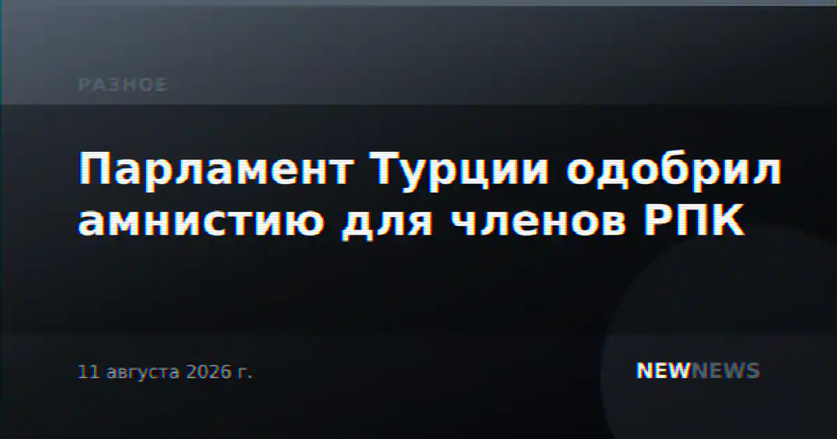 Парламент Турции одобрил амнистию для членов РПК