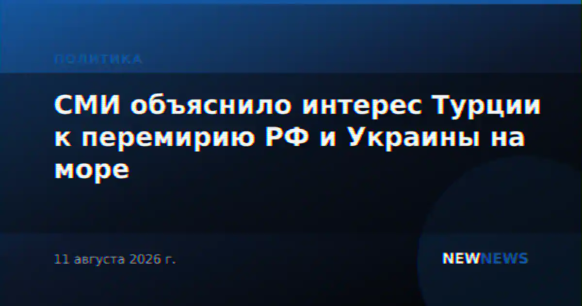 СМИ объяснило интерес Турции к перемирию РФ и Украины на море