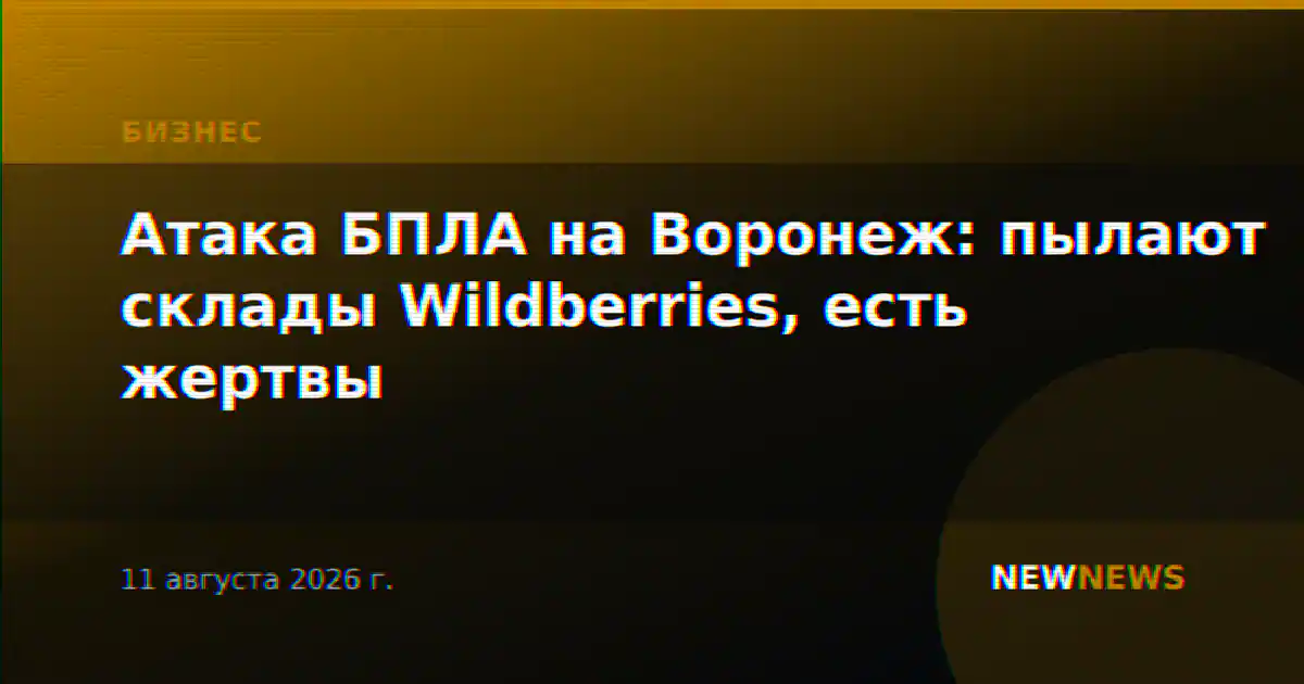 Атака БПЛА на Воронеж: пылают склады Wildberries, есть жертвы