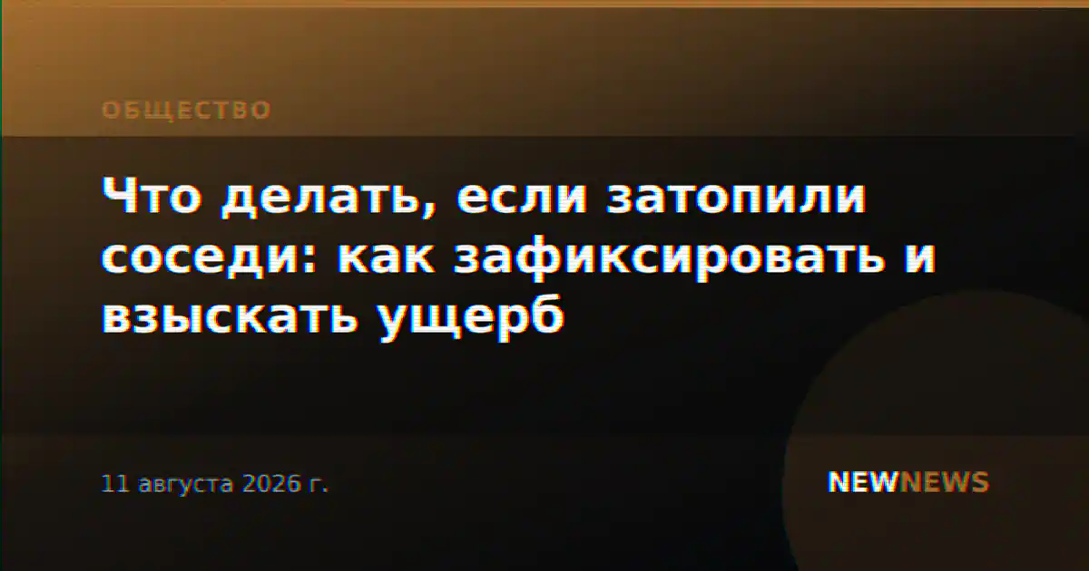 Что делать, если затопили соседи: как зафиксировать и взыскать ущерб