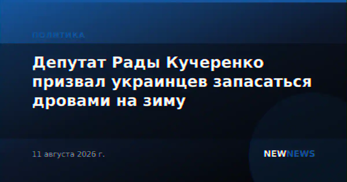 Депутат Рады Кучеренко призвал украинцев запасаться дровами на зиму