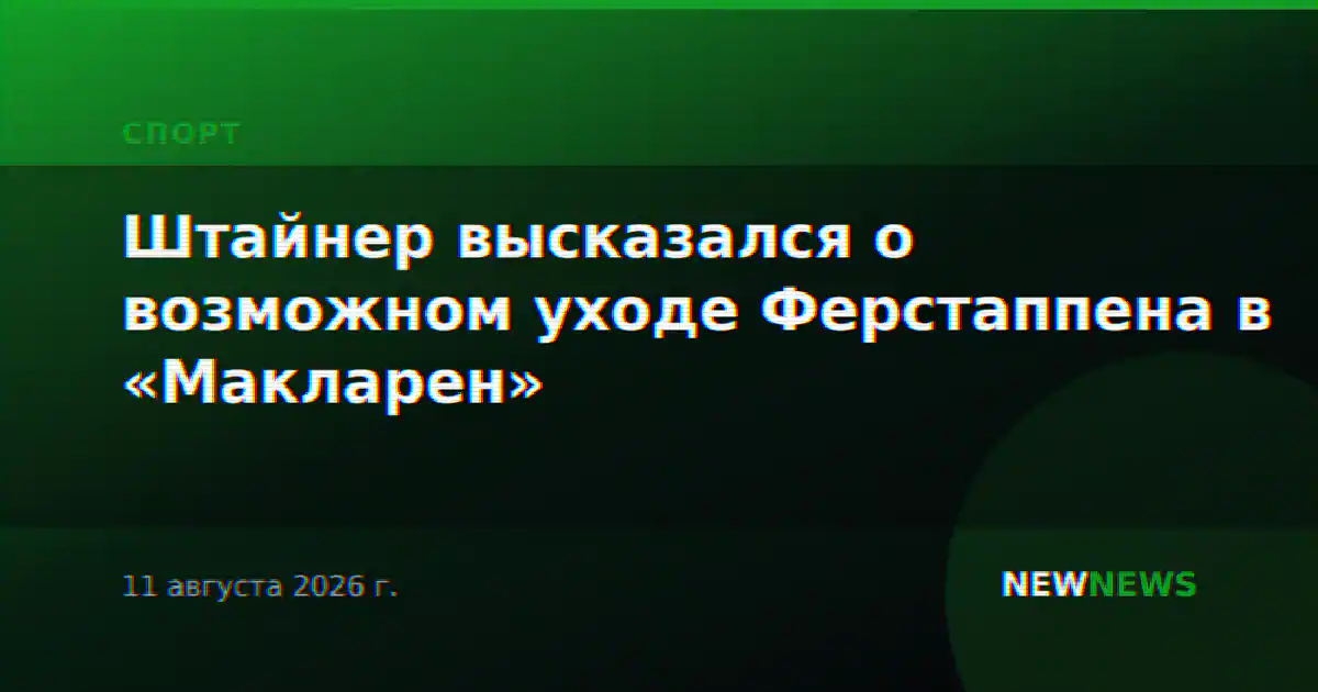 Штайнер высказался о возможном уходе Ферстаппена в «Макларен»