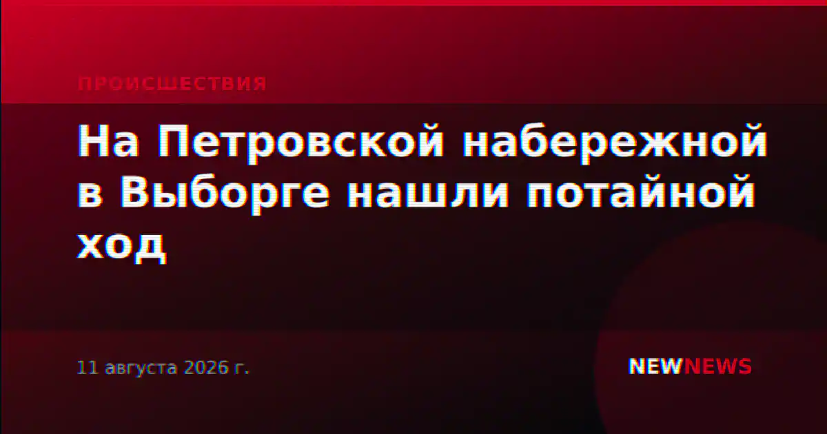 На Петровской набережной в Выборге нашли потайной ход